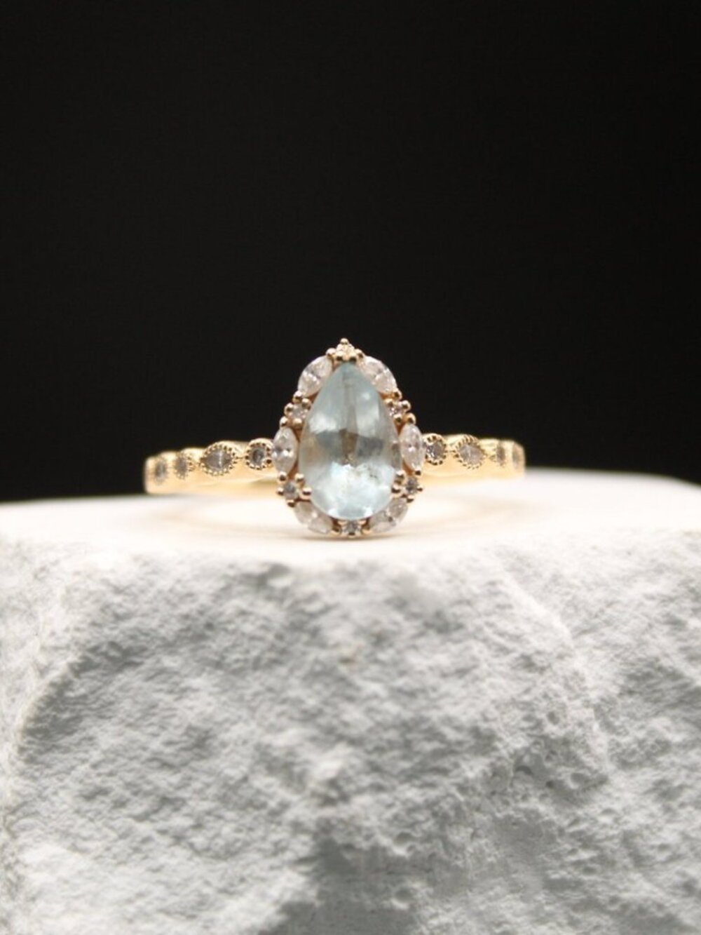Ocean Grace Aquamarine Diamond Ring